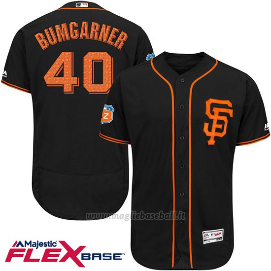 Maglia Baseball Uomo San Francisco Giants Blank Nero Flex Base Autentico Collezione On Field Allenamento Primaverile